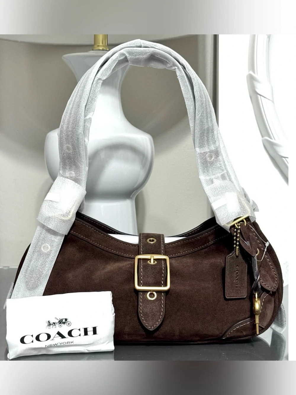 COACH Drifter Shoulder Bag 31, DARK CHOCOLATE